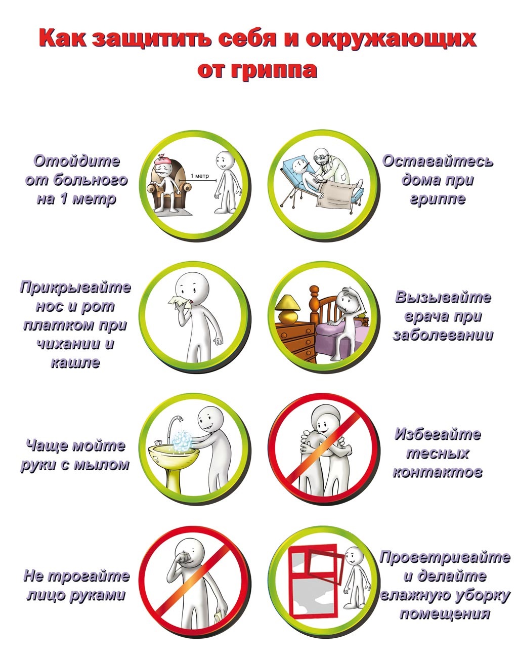 Постер профилактика гриппа